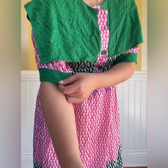 Dresses & Skirts - Pink and Green Midi Dress